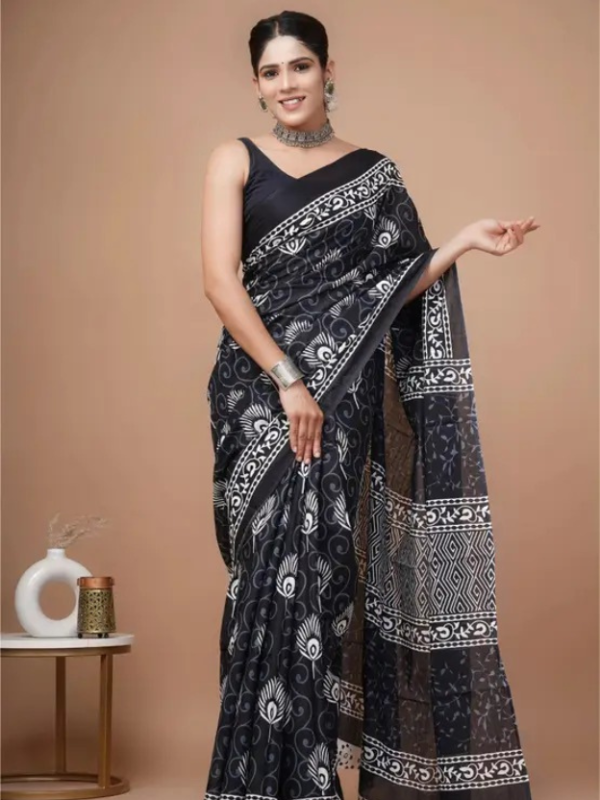 Printed Daily Wear Pure Cotton Saree